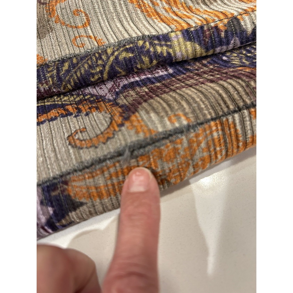ETRO MILANO Purple Gray Orange Paisley Wool Silk Blend Blazer Jacket Sz 42 - Picture 9 of 13